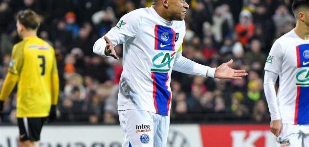 مبابي يسجل 5 أهداف ويقود سان جيرمان للفوز بسباعية في كأس فرنسا