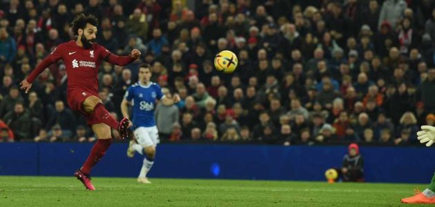 المساهمة الـ100 والأكثر في كل شيء.. ماذا قدم صلاح مع ليفربول أمام إيفرتون